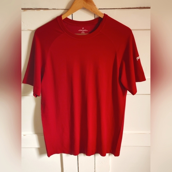 Fabletics Men's Red Short Sleeve Training Day T-shirt | Medium - Picture 2 of 5
